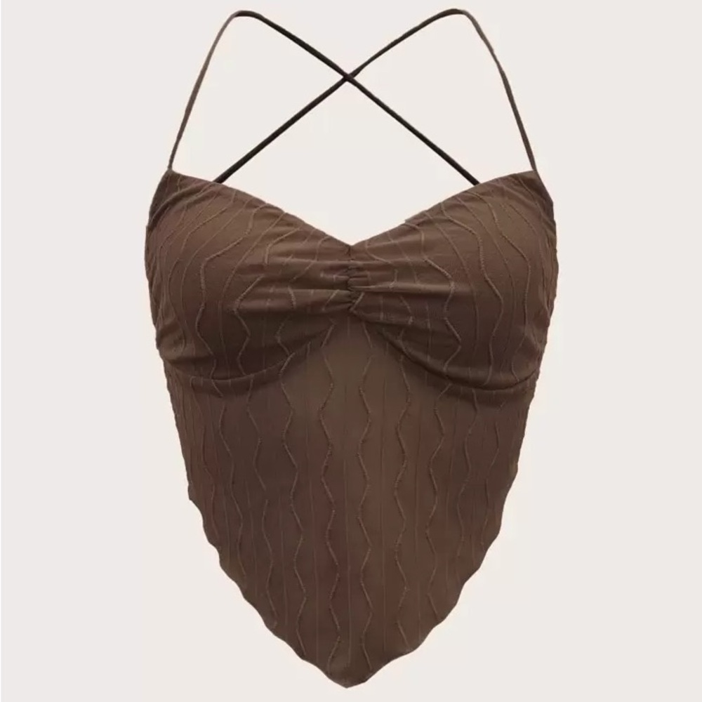 SHEIN Backless Bandana Crop Top